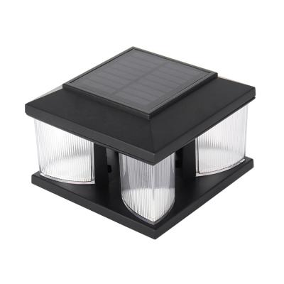 China Outdoor 2022 Hot Sale Led Column Lamp Waterproof Ip65 Solar Garden Light With Solar Panel Outdoor Gate Post Pillar Lights for sale