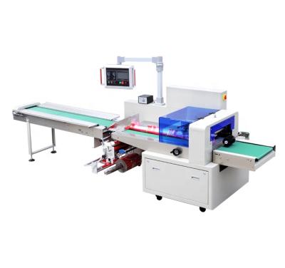 China CLOTHING Rptary Down Film Packaging Machine With Conveyor Belt Feeding Large Products Packing Plant Customize Model BG-800XSF for sale