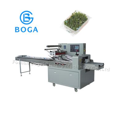 China Horizontal Vegetable Food Lettuce Leaf Salad Wrapping Packing Machine for sale