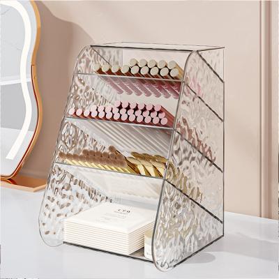 China Morden PET Stackable Cosmetic Organizer Drawers Clear Plastic Storage Bins For Vanity Organization and Storage for sale