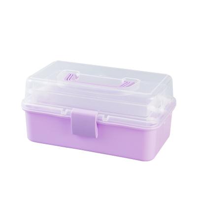 China Sustainable Multi-Purpose Stackable Portable 3 Layers Plastic Organizer Box For Stationery Cosmetic Kitchen Storage for sale