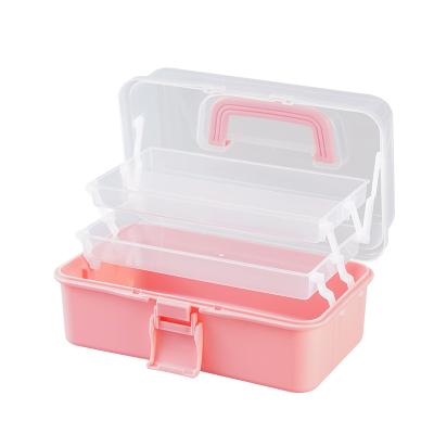 China Sustainable Portable Organizer Compartment Bin and Tool Plastic Fashion Home Double Storage Container and Pill Box with good price for sale