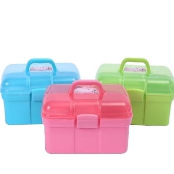 China Sustainable Double layers nail art boxes hot selling nail organizer box durable nail lamp organizer for sale