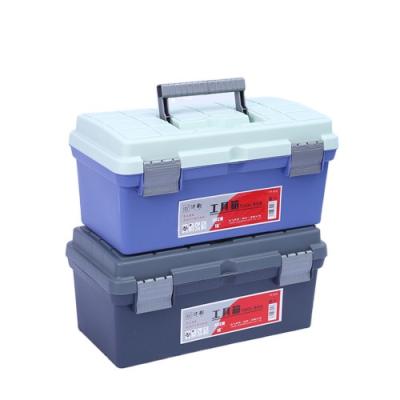 China Sustainable Large capacity multi-function Factory low price high quality Double layers plastic tool box manicure tool case  tool storage box for sale