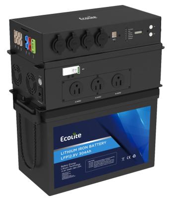 Chine ECOLITE LiFePo4 12,8V 300Ah batterie au lithium 3840Wh centrale électrique portable à vendre