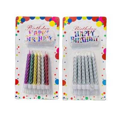 China China Handmade Factory Wholesale Good Quality Gold Happy Birthday Party Supply Cake Decoration Candle for sale