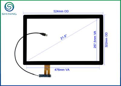 China Custom PCAP Capacitive Touch Screen Overlay 16:9 21.5 Inch COB Type for sale