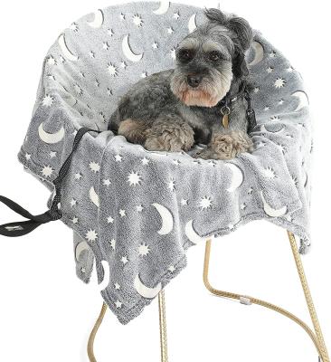 China Stocked Throw Blanket Glow in the Dark Fall Blanket Cat Dog Blanket Throw Gray Cat Gifts for Cat and Dog for sale