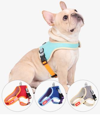 China Nylon Polyester Mesh No Pull Large Dog Harness And Leash Set Easy Walking Dog Harness With Handle For Small Dog for sale