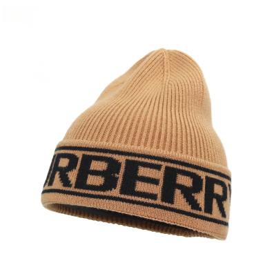 China breathable & Fashion Waterproof Brand The Same Design As Designer Letter Knitted Hat Winter Striped Street Beanie Wool Hat Outdoor Men for sale