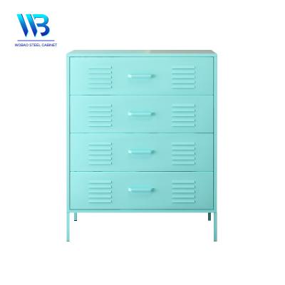 China Factory supply modern home storage living room steel 4 drawer cabinet in china for sale