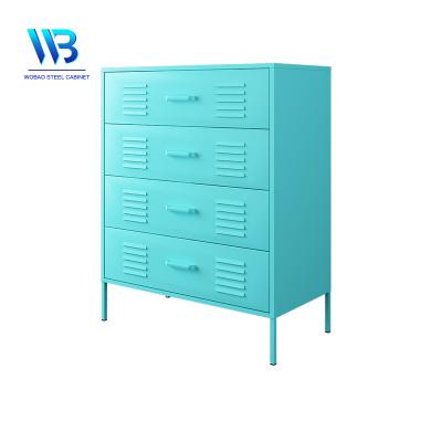 China Modern American Chinese Painted Living Room 4 Drawers Sideboard Storage Cabinets for sale