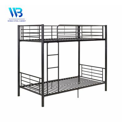 China Iron Metal Kids Bunk Bed Price(Size)Adjustable Cheap School Dormitory Steel Bunk Bed With Stairs for sale