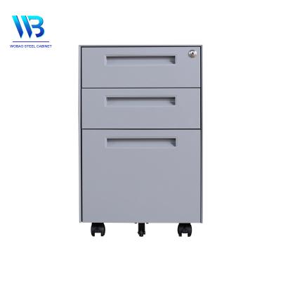 China Foshan office equipment a4 height office 3 drawer modern metal filing cabinet steel cabinet for sale