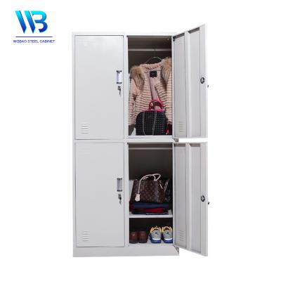 China 4 Door Metal Convertible Metal Cabinet Wardrobe Storage Clothes Locker Lockers for Gym for sale