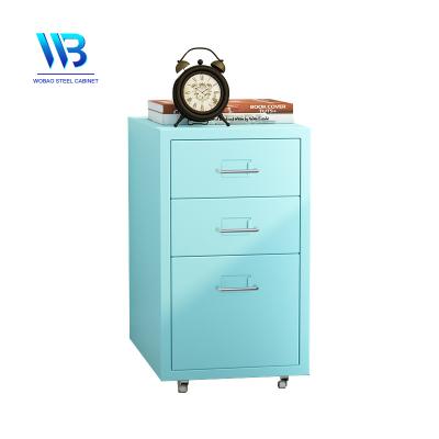 China New Arrival Steel Mobile 3 Drawer Storage Folder Adjustable (Height) Filing Cabinet for sale