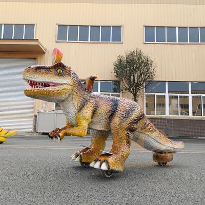 China Animatronic Dinosaur Ride With Three Wheels Electric Dinosaur Scooter for Kids for sale