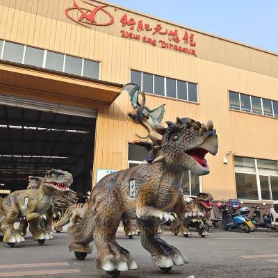 China Winkelcentrum Animatronische Dinosaurus Ride afstandsbediening Ride op Dinosaurus voor kinderen Te koop