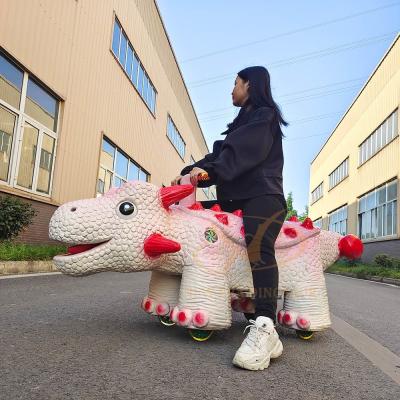 China Electric Dinosaur Ride Theme Park Animatronic Dinosaur Scooter for Kids for sale