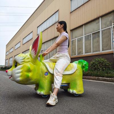 China Lifelike Electric Ride on Dinosaur 250W Life Size Remote Control Dinosaur for sale