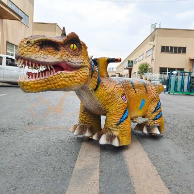 China Dinosaurus Animatronic Ride Theme Park Elektrische Dinosaurus Ride voor Jurassic World Te koop