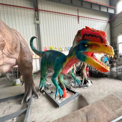 China Gain Lifelike Animatronic Dilophosaurus Dinossauro Modelo Para Jurassic Park à venda