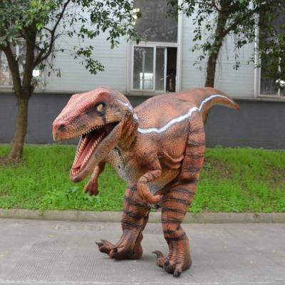 China Volwassen realistisch dinosauruskostuum, pretpark Levenselijk dinosauruskostuum Te koop