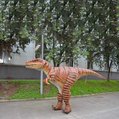 China Orange Real Looking Dinosaur Costume Simulated Animatronic Realistic Dinosaur Suit for sale