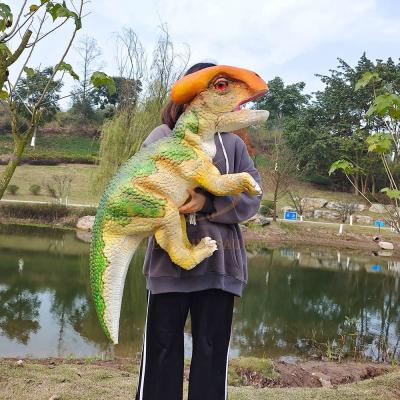 China Realistic Baby Dinosaur Hand Puppet Costume , Dragon Hand Puppet For Dino Park for sale