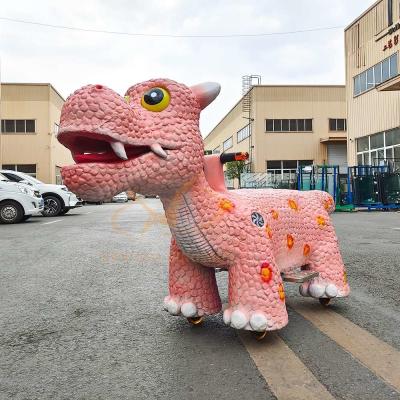 China Life Size Realistic Dinosaur Electric Scooter , Kids Animatronic Dinosaur Ride for sale