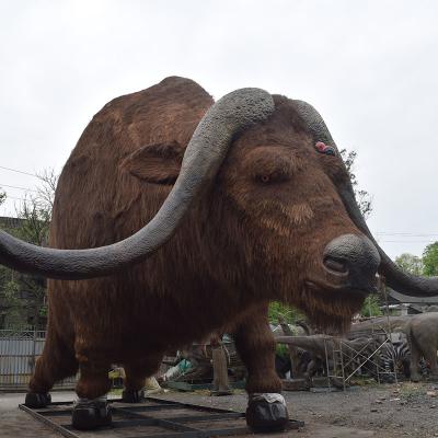 China Waterproof Animatronic Animal Model Real Animatronic Buffalo For Amusement Park for sale