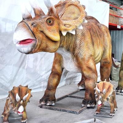 China Robotic Dino Park Animatronischer Dinosaurier / Animatronischer Triceratops Dinosaurier zu verkaufen