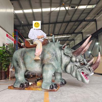 China Realistic Large Rhino  Animatronic Animal  Scooter for Amusement Park for sale