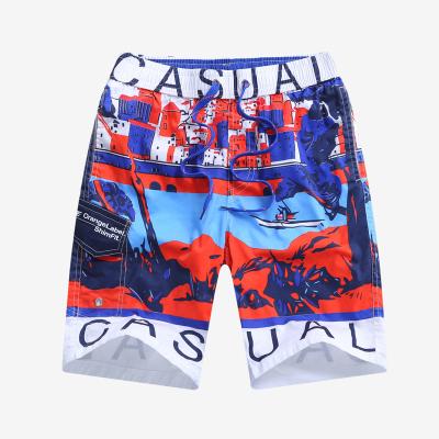 China Breathable Custom Branding Boys Girls Logo Print Design Surfing Kids Cotton Sea Beach Swim Kids Board Shorts for sale