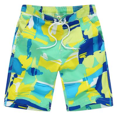 China Breathable Sports Design OEM Logo Custom Printing Breathable Hot Stamping Boys Swim Beach Surfing Shorts For Kids for sale