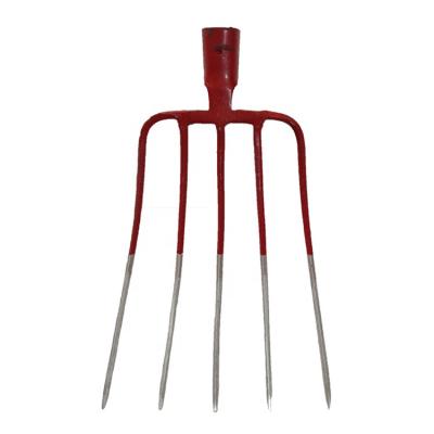 China Carton Steel Popular Agricultural Tools 5 Teeth Carbon Steel Welded Gardening Digging Fork for sale