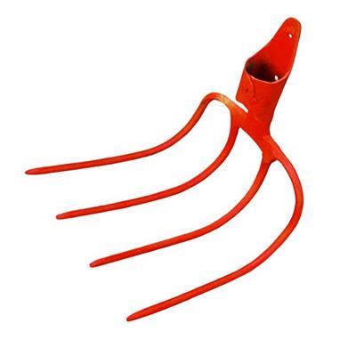 China Carton Steel 4 Fork Poultry Farm Hand Tool Kit Carbon Steel Garden Fork Agriculture Digging Fork for sale