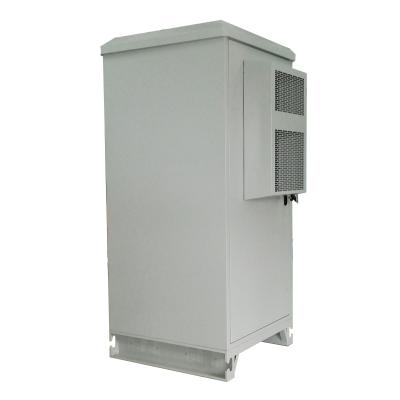 China Outdoor stainless steel/cold rolled iron/aluminum/galvanized cabinet with cooling system 42U IP55 telecommunication equipment enclosure is used for communication base stations for sale