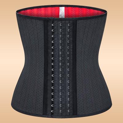 China XS Custom Antibacterial Corset Tummy Control Shapers Unisex Red Women Shape Breathable Steel Bone Latex Waist Trainer Wear Fajas Cinta 25 for sale