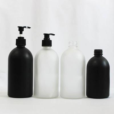 China Foam Soap Dispenser Free Samples 500ml Round Matt Black Soap Dispenser Bottle Empty With Plastic Pump for sale