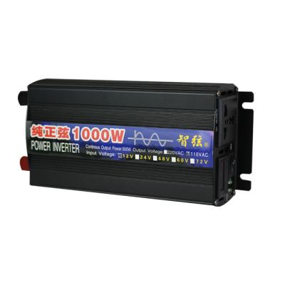 China Home appliance 1000w 12v 24v 48v dc ac 110v 60hz 120v 130v 1000 watt pure sine wave off grid power inverter for sale