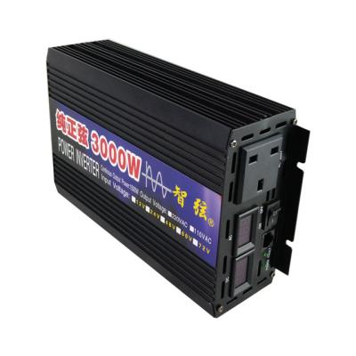 China Inverter 12V 220V 3000W 24V DC to 230V 50Hz 60Hz Pure AC Sine Wave Voltage Converter MPPT 12 Micro Power Car Inverter 25.8*15*7.5cm for sale