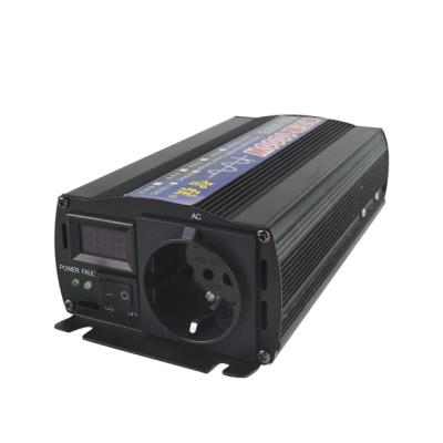 China 1000w 12v 24v dc to Ac220v ac 230v 1000 watt pure sine wave off grid power inverter with dual Eu plug 185*95*55MM for sale