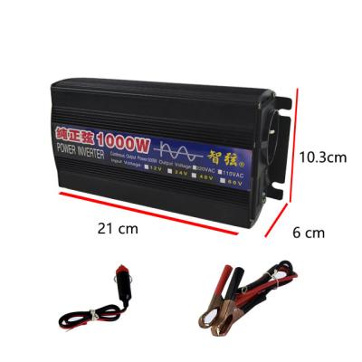 China 1000w dc 12v 24v to ac 220v 230v 240v 1000 watt off grid pure sine wave power converter 185*95*55MM for sale