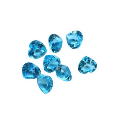 China Love Makers Jewelry Heart Shaped Loose Clean Stone Inlays Selling Swiss Blue Topaz / Kyanite 3A Body for sale