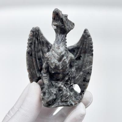 China China wholesale high quality natural hand carved fengshui crystal western healing dragons stone flame elf decoration gifts for sale