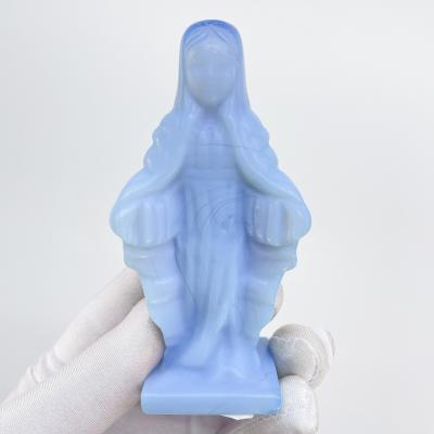 China China Wholesale High Quality Natural Hand Carved Fengshui Crystal Blue Healing Mary Angell Protein Elf Stone Decoration Gifts for sale