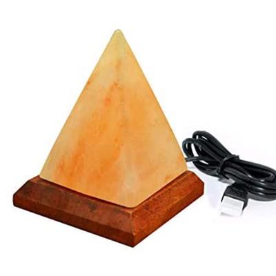 China Free Himalayan Crystal Salt Lamp USB Natural Pyramid Warm White Colorful Led Mineral Salt Lamp Night Light Wholesale for sale