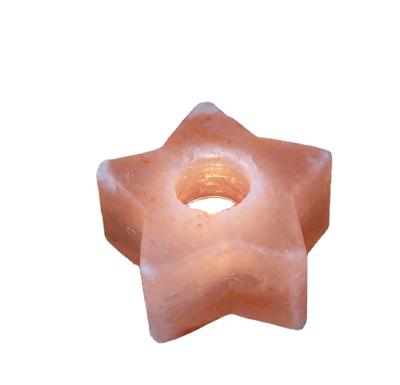 China Without Aroma Candle Holder Salt Shape Star Gifts Himalayan Candle Holder Various Shapes And Creative Crafts Lights for sale