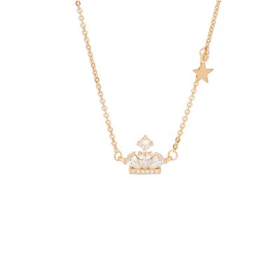 China Cute personalized 2021 crown necklace fashion accessories crown necklace for sale